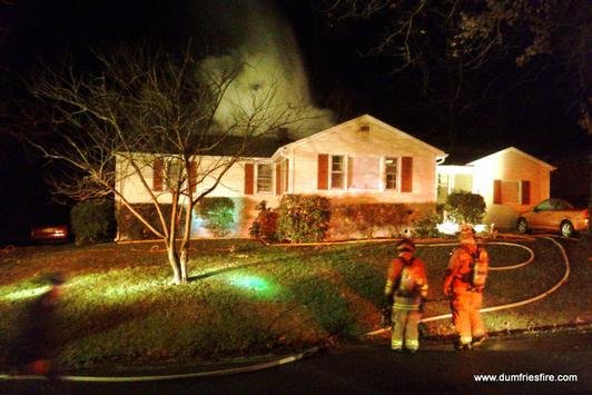 Firefighters at a structure fire